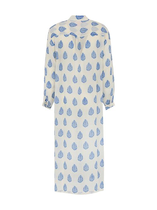 Abito Adeline in ramia con stampa paisley Mc2 Saint Barth | ADELINE03092H RAMIE LEAF PAISLEY 10